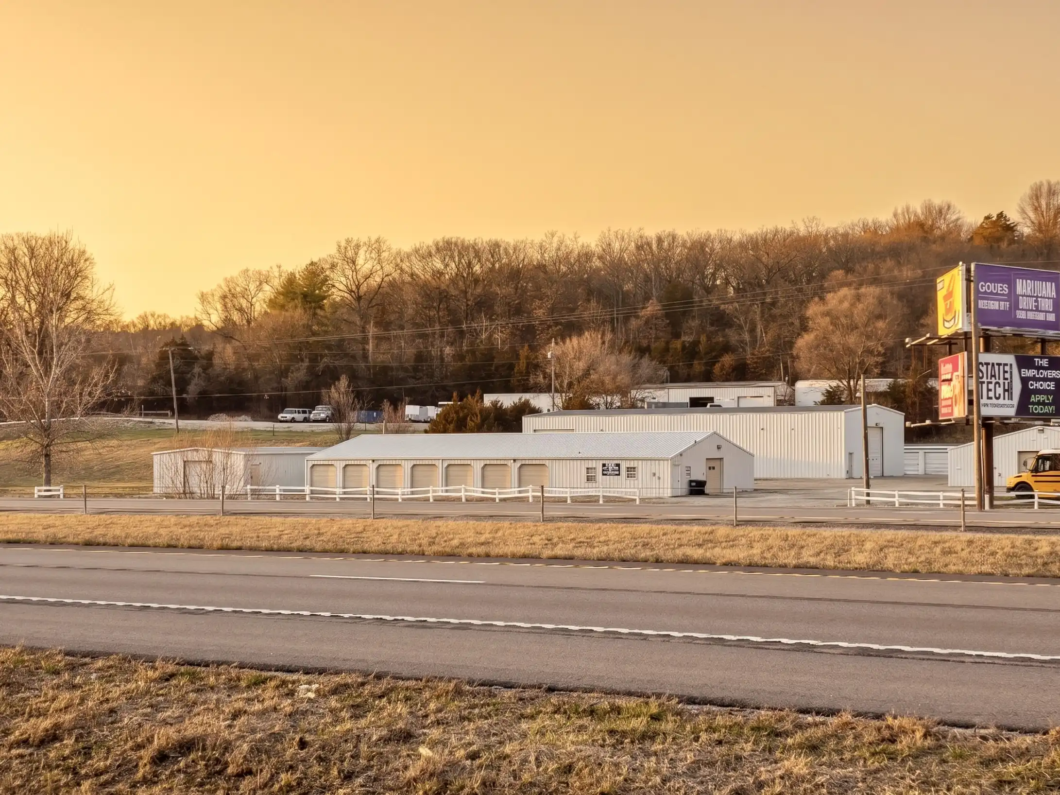 GSG Self Storage office and units along Highway 54 in Holts Summit, MO